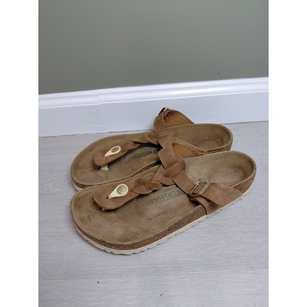Birkenstock Gizeh Brown Oiled Leather 39EU 8US Regular Sandals